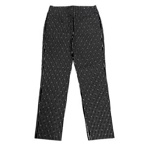 Chico's Perfect Stretch Slim Ankle Pants 0.5 Black Dot Stripe Pull On NWT Travel